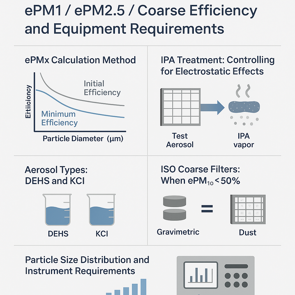了解ISO 16890：ePM1 / ePM2.5 /Coarse的測試方法和設備要求